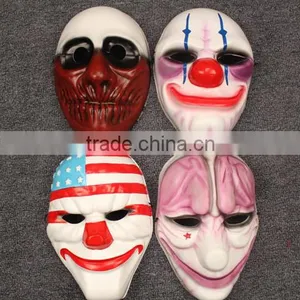 2016 High Imitation PVC New Year Mask Payday 2 Mask (Dallas /Chains /Hoxton / Wolf) Dallas Heist Joker Props Cosplay Mask thumbnail-1