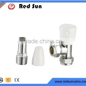 HR5010 Brass Drain Angle Chrome Radiation Valve thumbnail-1