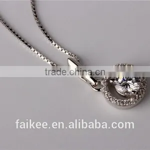 Cheap 925 Sterling Silver Pendant Necklace,Classic Silver Pendant,925 Sterling Silver Diamond Necklace thumbnail-4