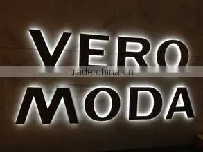Custom Shop Front Logo in Stainless Steel 3D and Backlit Logo thumbnail-1