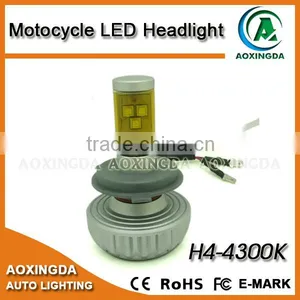 2015 Newest Fanless All in One Design 4300K H4 Motorcycle LED Headlight thumbnail-1