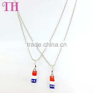 China Manufacturer no Harm Resin Strawberry Cup Earring Chain Pendant Necklace thumbnail-3