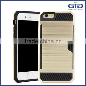 [GGIT] Fashionable OEM 2 in 1 PC+TPU Cover With Card Holder Mobile Phone Case for IPhone 6 thumbnail-2
