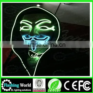 China Factory OEM High Quality China Wholesale Washable Luminous Flashing Ghost Rider Party Mask thumbnail-6