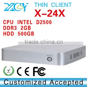 Powerfull PC Thin Client pc Wifi Mini pc Mini ITX Case X-24X 2G Ram 500gb Hdd Support Image Scanner thumbnail-1