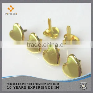 Gold Heart Shaped Brads thumbnail-1