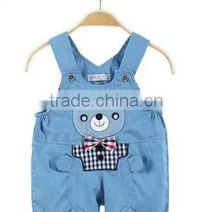 The Decimal Point Baby Bib Kids Summer Cotton Shorts Denim Pants Boy Cartoon Children Summer Thin Section thumbnail-4