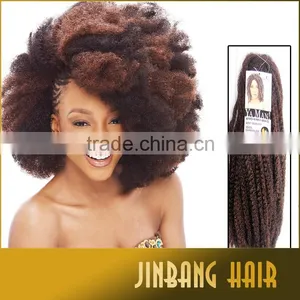 2016 Hot Selling Synthetic Afro Kinky Hair Weave Marley Braids Afro Kinky Wholesale Price thumbnail-2
