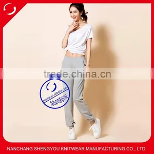 Wholesale Women Plain Sweat Pants With Pocket thumbnail-1