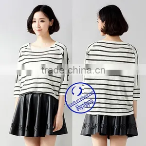Custom 100 Cotton Bat Sleeve t Shirt Wholesale China thumbnail-3