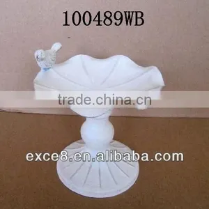 Small White Garden Metal Bird Feeder thumbnail-1