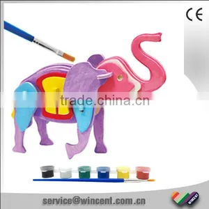 3D Puzzle Assembling and Drawing Wooden Educational Toy for Kids thumbnail-1