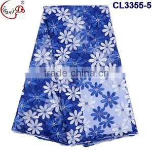 Nice Lace CL3355 Lovely Color Fancy French Lace Tulle Lace With Beads African French Lace for Wholesale Price for Women Dress thumbnail-5
