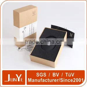 Luxury Craft Kraft Paper Carton Square Box Packaging for Earphone thumbnail-1
