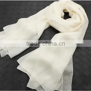Pure Color Silk Scarf/hijab/tudung/plain Pure Silk Scarves Quality Choice thumbnail-2