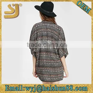Tribal Print Dolman Cardigan thumbnail-3