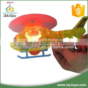 Kids Plastic Pull String Toy Plane With Light thumbnail-3
