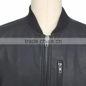Modern Style High Quality Fashion Men PU Leather Jacket thumbnail-4