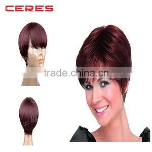 Free Shipping Custom Made Popular Color 99J Silky Straight Glueless Wig Silk Top Remy Brazilian Human Hair Full Lace Wig thumbnail-1