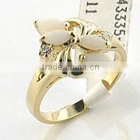 18k Gold Plated Fashion Opal With cz Ring thumbnail-1