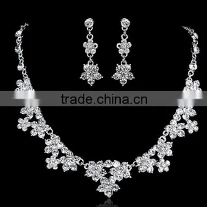 Crystal Wedding Bridal Accessories Crown,Necklace,Earring Set Handmade Jewelry thumbnail-4