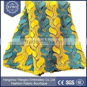 At Least 5 Yard Customized Guangzhou Cord Lace Fabric For Birthday Dress thumbnail-1