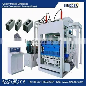 Sinoder Brand QT Concrete Hollow Brick Making Machine, Paver Block Machine, Cement Block Making Machine thumbnail-1