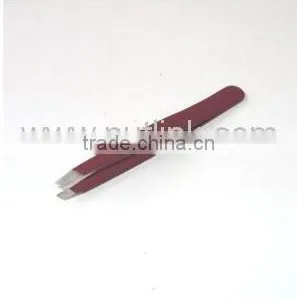 Eye Brow Tweezer Silver and Brown thumbnail-1