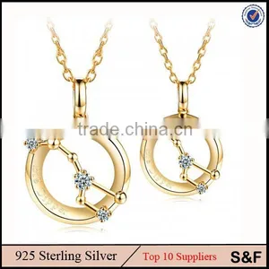 Big Dipper Couple Necklace Set 24KGP Gold Jewelry Gold Silver Jewelry thumbnail-1