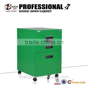 Good Service Metal kd Two-door Office Desk With Pedestal Cabinet thumbnail-3