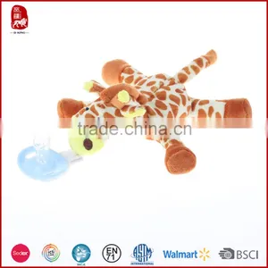 Eco-friendly Any Design Plush Pacifiers Custom Pacifier With Plush Toy thumbnail-3