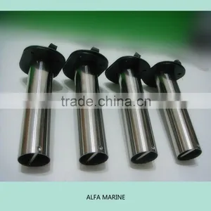 15 Degree Flush Mount Set of 4 Stainless Steel Fishing Rod Holders thumbnail-2