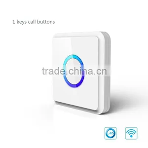2015 Newest Model Square Shape White&blue Color Wireless Call Button thumbnail-3