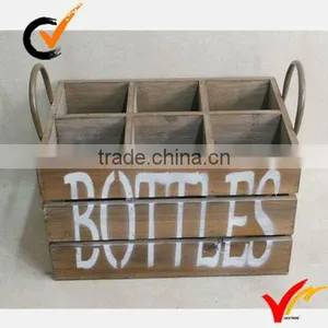 Farmhouse Home&garden Decor Wooden Wine Crate thumbnail-1
