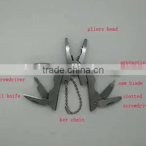 OEM Mini Folding Multi-Function Knife Pliers Keychain Gift UD06043 thumbnail-2