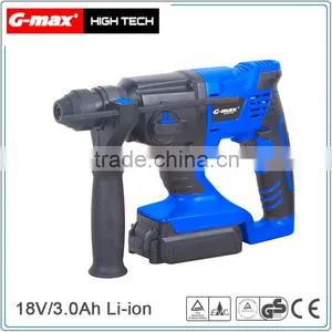 G-max 2X3000mAh Li-ion Batteries 20mm 18V Cordless Rotary Hammer Drill GT13071 thumbnail-1