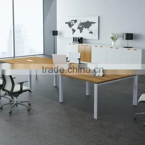 Modern Style Medium Size Conference Table With Metal Legs thumbnail-5