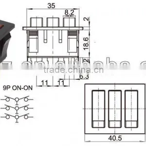 3pin Mini Rocker Switch,TOP Quality Copper Pins Rocker Switches,round Type Rocker Switch thumbnail-4