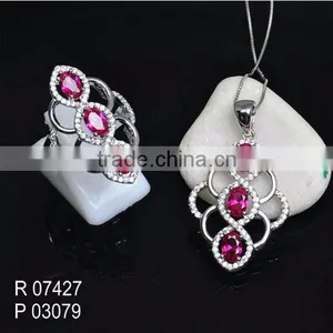 Fashion Jewelry Set Jewelry Silver Earrings And Necklace For Display Set thumbnail-1