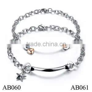 Cheap Wholesale Make Your Own Fashion Men's Stainless Steel Bracelet For Couples thumbnail-3