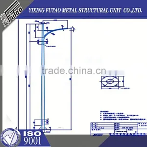 High Quality Galvanized Polygonal Street Lamp Poles Steel thumbnail-1