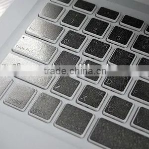 3D Keyboard Shape Silvery Metal Stickers thumbnail-1
