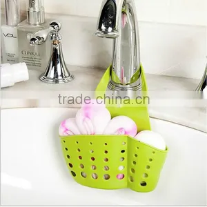 Kitchen Bathroom Adjustable Sink Hanging Storage Basket / Hanging Faucet Storage Rack Organization Basket thumbnail-3
