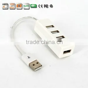 Wholesale Slim-shape Low Cost Portable and Ultra-Light Plastic Casing Usb Hub, 480MBPS 4-Port USB 2.0 Hub thumbnail-5