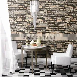 PVC Wood Stone Brick Wallpaper 3D Modern Wall Paper Luxury Classic Vintage Wallpaper Living Room Background Wall Deco thumbnail-1