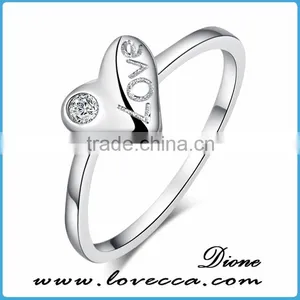 925 Sterling Wedding Ring Wholesale Silver Heart Band Jewelry for Women thumbnail-2