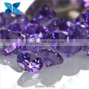 Round Shape Rough Synthetic CZ Stone/ Star Cut Stone/ Lavender Synthetic Stone thumbnail-1