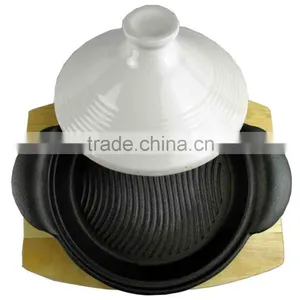 22cm Enameled Cast Iron Tagine With Handles thumbnail-4