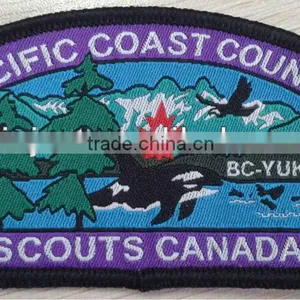 Custom Overlocking Garment Woven Patch/badge thumbnail-1