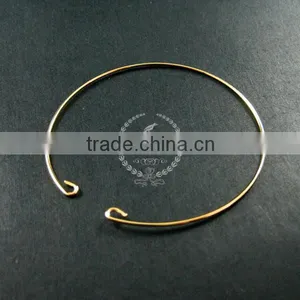 65mm Diameter 1mm Thick 14K Light Gold Plated Simple Wiring Bracelet DIY Bangle Supplies 1900052 thumbnail-1